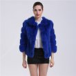 画像3: Real Fox Fur Real Fur Coat リアルフォックスファーコート ショート丈 ブロックスリーブ ボディストライプ (3)