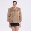 画像4: Real Fox Fur Real Fur Coat リアルフォックスファーコート ショート丈 ブロックスリーブ ボディストライプ (4)