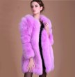 画像4: Real Fox Fur Real Fur Coat リアルフォックスファーコート ミディアム ブロックスリーブ ボディストライプ (4)
