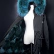 画像13: Woman's Real Silver Fox Fur Liner Loose Warm Coat Jacket　リアルファーフード&ライナー付ミリタリーモッズコート (13)