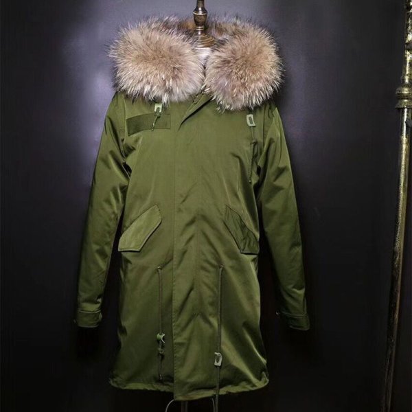 画像1: Woman's Real Silver Fox Fur Liner Loose Warm Coat Jacket　リアルファーフード&ライナー付ミリタリーモッズコート (1)