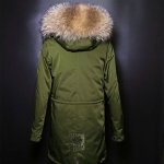 画像3: Woman's Real Silver Fox Fur Liner Loose Warm Coat Jacket　リアルファーフード&ライナー付ミリタリーモッズコート (3)