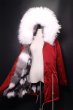 画像19: Woman's Real Silver Fox Fur Liner Loose Warm Coat Jacket　リアルファーフード&ライナー付ミリタリーモッズコート (19)