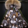 画像4: Woman's Real Silver Fox Fur Liner Loose Warm Coat Jacket　リアルファーフード&ライナー付ミリタリーモッズコート (4)