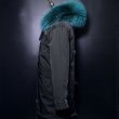 画像12: Woman's Real Silver Fox Fur Liner Loose Warm Coat Jacket　リアルファーフード&ライナー付ミリタリーモッズコート (12)