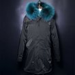 画像11: Woman's Real Silver Fox Fur Liner Loose Warm Coat Jacket　リアルファーフード&ライナー付ミリタリーモッズコート (11)
