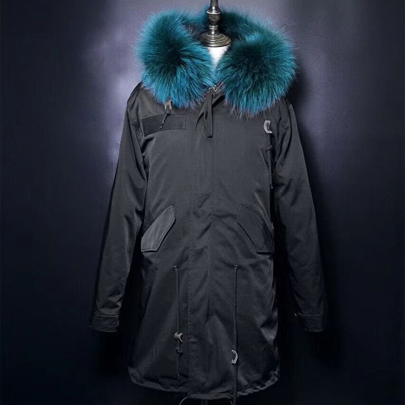 画像11: Woman's Real Silver Fox Fur Liner Loose Warm Coat Jacket　リアルファーフード&ライナー付ミリタリーモッズコート (11)