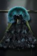 画像16: Woman's Real Silver Fox Fur Liner Loose Warm Coat Jacket　リアルファーフード&ライナー付ミリタリーモッズコート (16)