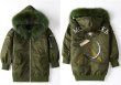 画像9: New Oversize Real Fur MA-1 Coat オーバーサイズ リアルファー付MA-1コート ショート丈 (9)