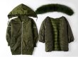 画像8: New Oversize Real Fur MA-1 Coat オーバーサイズ リアルファー付MA-1コート ショート丈 (8)