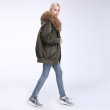 画像4: New Oversize Real Fur MA-1 Coat オーバーサイズ リアルファー付MA-1コート ショート丈 (4)
