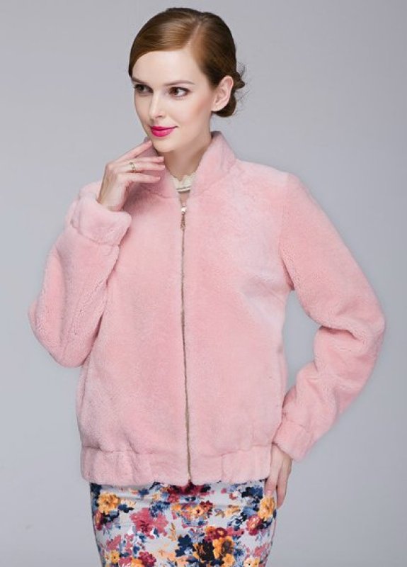 画像3: Sheepskin sheared fur Short  jacket coat リアルシープスキンファーショート丈ブルゾンジャケット (3)