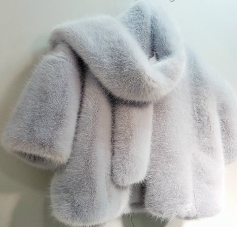 画像6: Fake mink coat & shawl set jacket coat  Short coat フェイクミンク調ファーショトコート&ストールセット ジャケット (6)