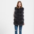 画像3: Women's Real fox fur vest Front 5 block  リアルフォックスファーベスト (3)