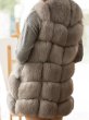 画像8: Women's Real fox fur vest Front 5 block  リアルフォックスファーベスト (8)