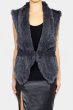 画像2: Women's real Rabbit Product Clothing Fur Vest リアルラビットファーを編み込んだファーベスト (2)