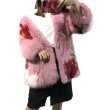 画像1: Real fox fur strawberry big hit color  jacket  fur coat　 リアルフォックスファーストロベリー柄コート　ジャケット (1)