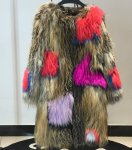 画像5: Real fox fur Haining coat  リアルフォックスファーロングコート　ジャケット (5)