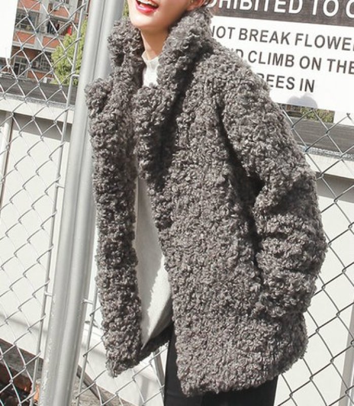 画像2: imitation fur women's sheepskin fur coat フェイクシープスキンファーコート　ジャケット (2)