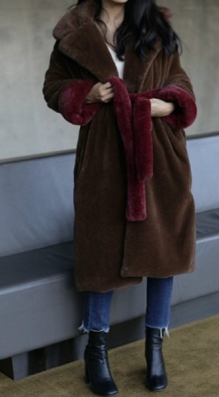 画像2: Fake Far loose fit type long coat フェイクファールーズフィットロングコート　ジャケット (2)