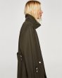 画像4: women 's clothing buckle decoration loose style windbreaker Long Coat　オシャレなボタンがポイントのルーズスタイルロングコート　ジャケット (4)