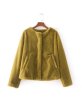 画像9: women's short section of artificial fur  coat jacket フェイクファーモコモコノーカラージャケット　ブルゾン (9)