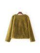 画像12: women's short section of artificial fur  coat jacket フェイクファーモコモコノーカラージャケット　ブルゾン (12)