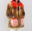 画像2: women's  fox hit the color of luxury fur coat リアルフォックスファーカラフルコート ジャケット　 (2)