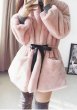 画像2: women'sFake rabbit fur coat fur warm coat フェイクラビットファーコート ジャケット　 (2)