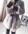 画像3: women'sFake rabbit fur coat fur warm coat フェイクラビットファーコート ジャケット　 (3)