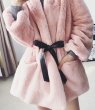 画像1: women'sFake rabbit fur coat fur warm coat フェイクラビットファーコート ジャケット　 (1)