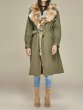 画像2: women's   Real Fox Fur Collar Military Parka Detachable Lining casual Coat long outwear フォックスファー付ロングコート ジャケット　 (2)
