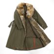 画像6: women's   Real Fox Fur Collar Military Parka Detachable Lining casual Coat long outwear フォックスファー付ロングコート ジャケット　 (6)