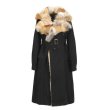 画像1: women's   Real Fox Fur Collar Military Parka Detachable Lining casual Coat long outwear フォックスファー付ロングコート ジャケット　 (1)
