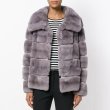 画像1: women'sFake fox fur knitted coat jacket フェイクフォックスファーモコモコハーフコート 　ジャケットプラスサイズあり　 (1)