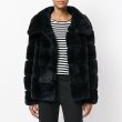 画像2: women'sFake fox fur knitted coat jacket フェイクフォックスファーモコモコハーフコート 　ジャケットプラスサイズあり　 (2)