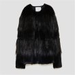 画像5: women's Fake Fox Mink Fur Patchwork  Jackets  coat フェイクフォックスファー&ミンクパッチワークジャケット　コート (5)