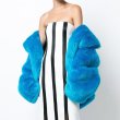 画像2: women'sFake fox fur Solid Color Elegent coatフェイクフォックスファーカラーハーフコート 　ジャケット (2)