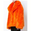 画像6: women'sFake fox fur Solid Color Elegent coatフェイクフォックスファーカラーハーフコート 　ジャケット (6)