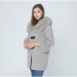 画像6: women's real fox fur loose overcoatJackets  coat リアルフォックスファー襟＆袖付きルーズスタイルコート　ジャケット (6)