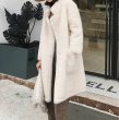 画像3: women's Loose sheep sheathed coat リアルシープスキンシンプルロングコート (3)