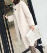 画像2: women's Loose sheep sheathed coat リアルシープスキンシンプルロングコート (2)