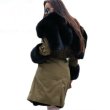 画像4: women's Real Fox Fur Hood Real Rex Rabbit Fur Lining Long Coatリアルフォックスファーフードファーロングコート (4)