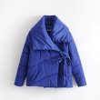 画像3: women's Long Sleeve Cute Pocket Casual Cotton Jacket Coat 中綿入りオシャレなダウンハーフコートジャケット (3)