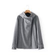 画像4: hooded woolen  jacket  coatフーディーシンプルジャケット コート (4)
