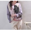 画像3: women's Alpaca wool ＆  Real fox fur jacketリアルフォックスファー＆アルパカジャケット　ブルゾン　コート (3)