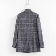 画像5: women's Jacket coat with fur attached to Glen checkファーがポイントのグレンチェックジャケットコート (5)