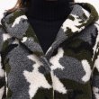 画像3: women's camouflage army green hooded coat sheep sheared female lamb fur long fur coat迷彩カモフラージュフーディー羊毛シープスキンロングコート　プラス大きなサイズあり (3)