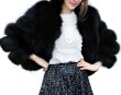 画像8: women's Fake Fox half fur coatフェイクフォックスファーショート　ハーフコートプラス大きなサイズあり (8)
