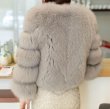 画像7: women's Fake Fox half fur coatフェイクフォックスファーショート　ハーフコートプラス大きなサイズあり (7)